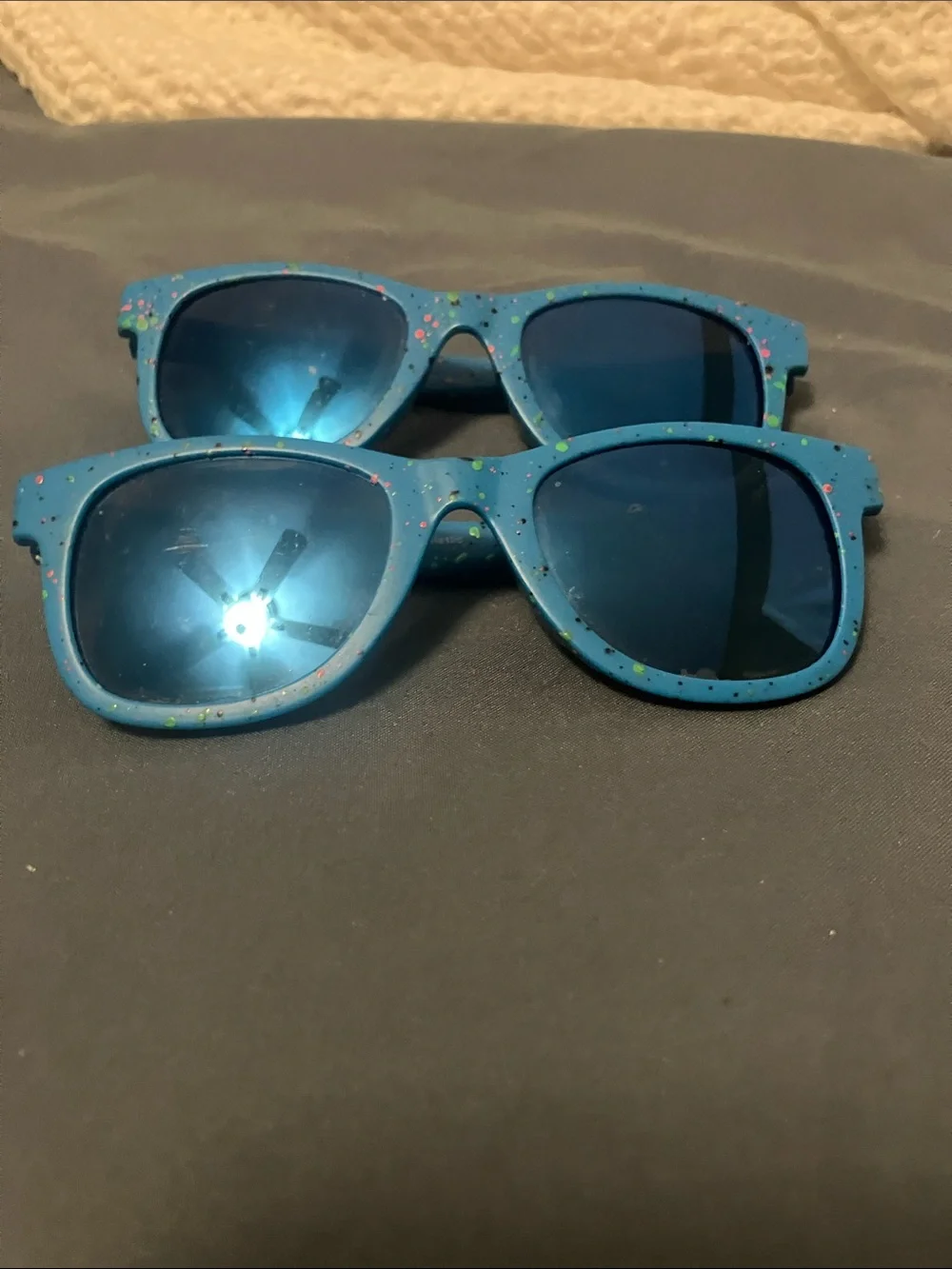 Kids Blue Sparkle Sunglasses - UV Protective Shades